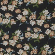 CHIFFON FLOWERS BLACK / BABY BLUE (thumbnail)
