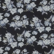 CHIFFON FLOWERS BLACK / LIGHT BLUE (thumbnail)