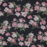 CHIFFON FLOWERS NAVY / PINK (thumbnail)