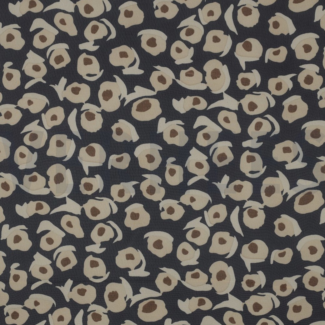 CHIFFON ABSTRACT NAVY / SAND
