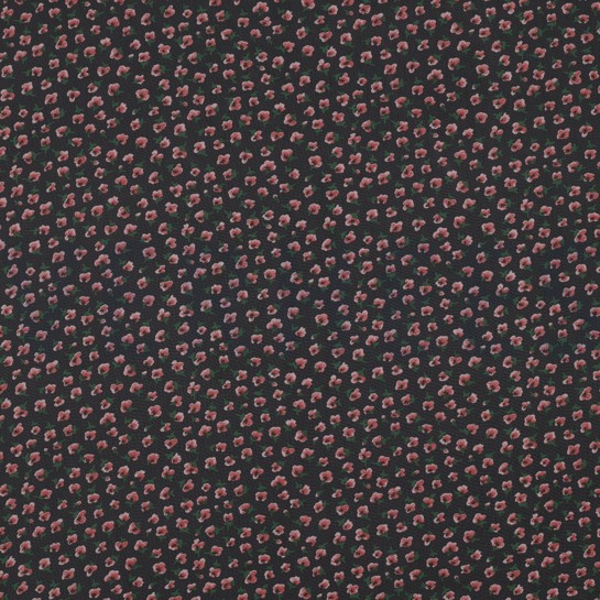 CHIFFON BLUMEN SCHWARZ #7