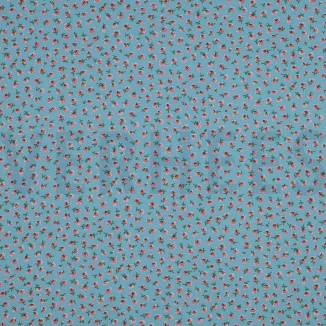 CHIFFON FLOWERS SKY BLUE