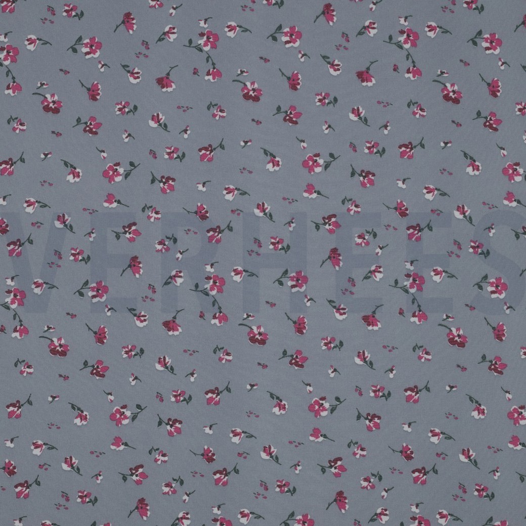 CHIFFON FLOWERS GREY