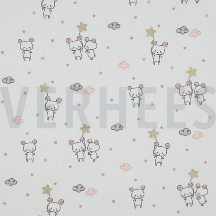 POPLIN GLITTER SWEET MOUSE ECRU (hover)
