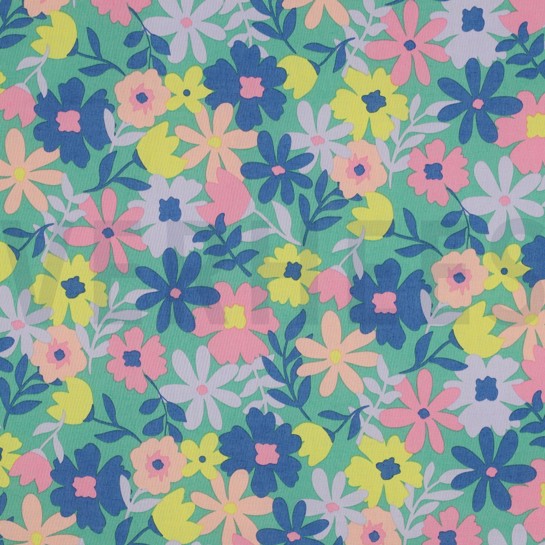 COATED COTTON FLOWERS GREEN #7