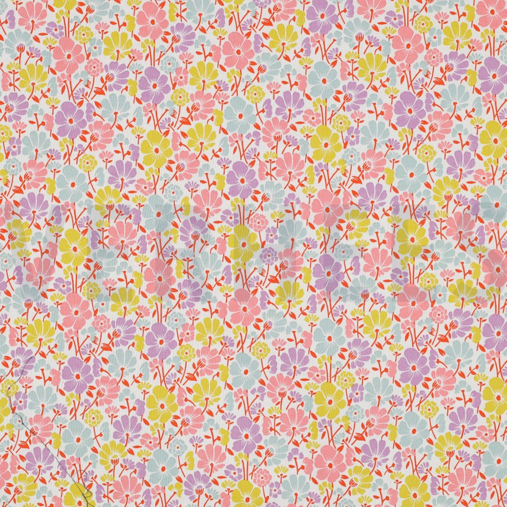 COATED COTTON FLOWERS WHITE
