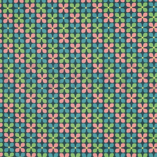 COATED KATOEN BLOEMEN GROEN #7