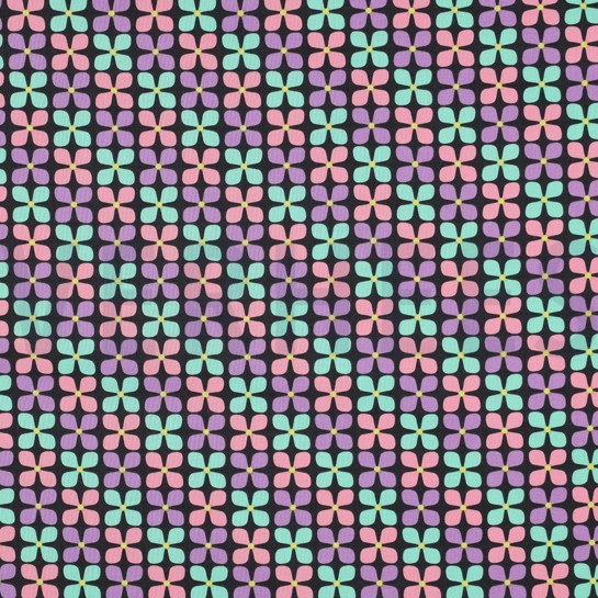 COTON ENDUIT FLEURS NOIR #7