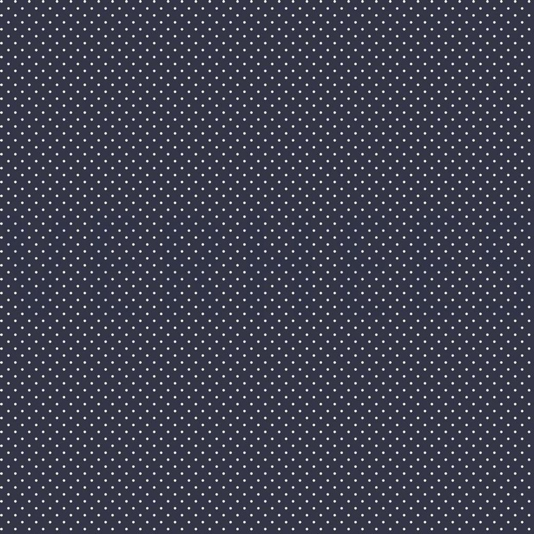 COATED COTTON PETIT DOTS NAVY