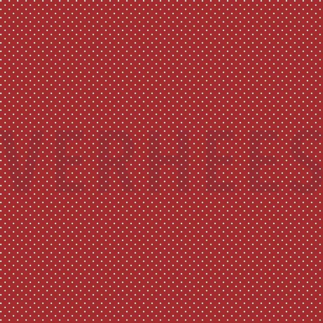 COATED COTTON PETIT DOTS RED
