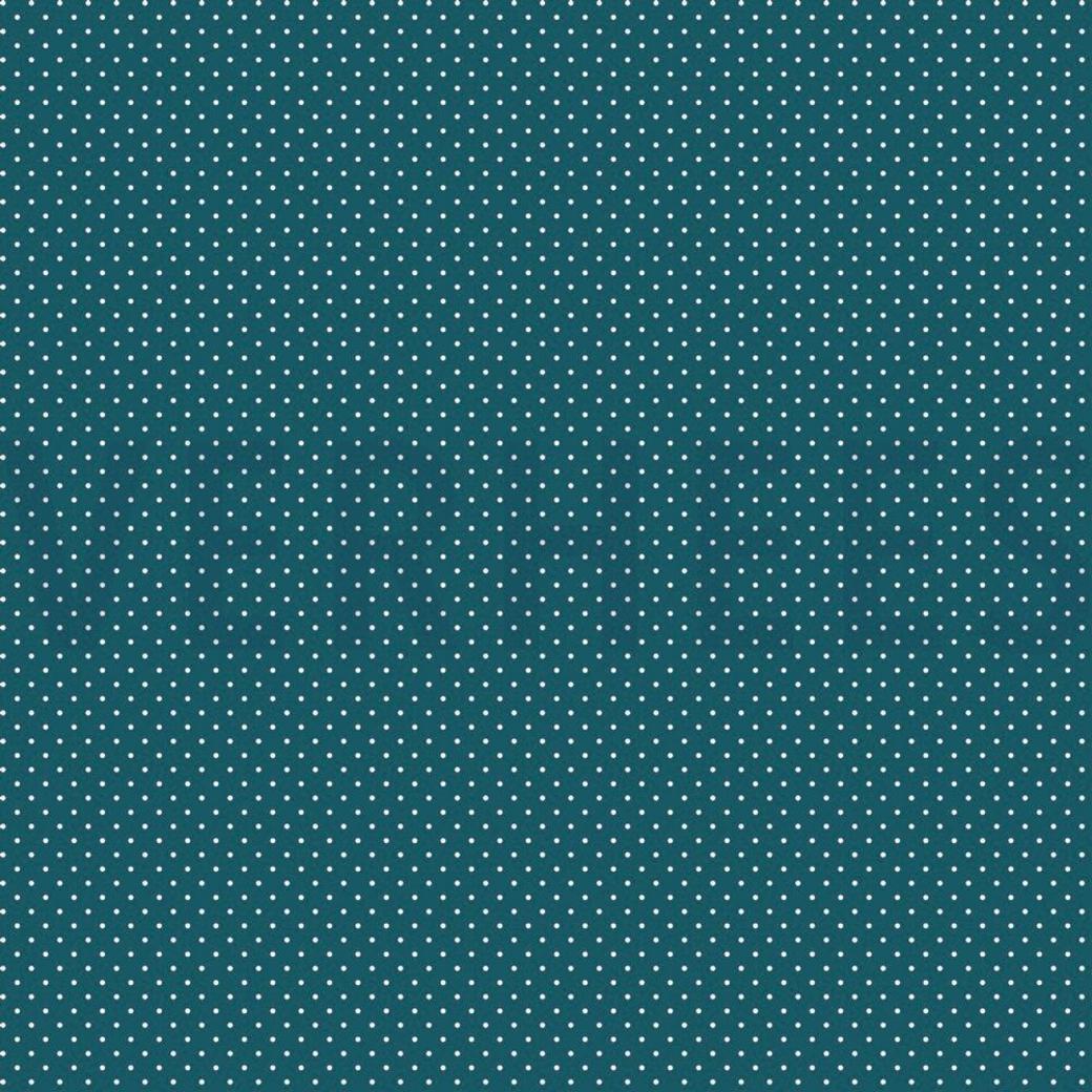 COATED COTTON PETIT DOTS PETROL