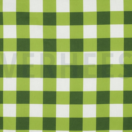 BESCHICHTETE BAUMWOLLE KAROS DUNKELGRÜN (hover)