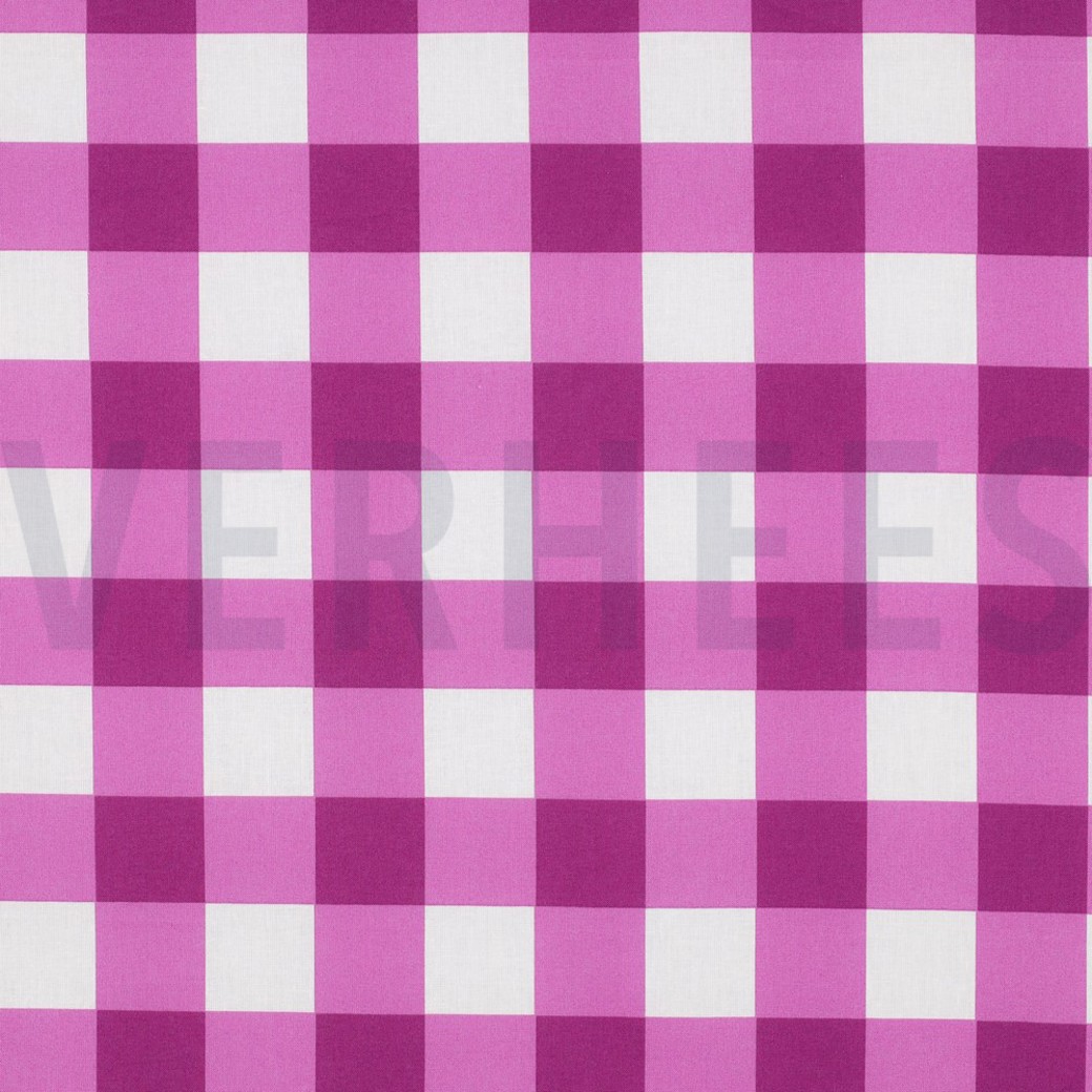 COATED COTTON CHECKS PURPLE