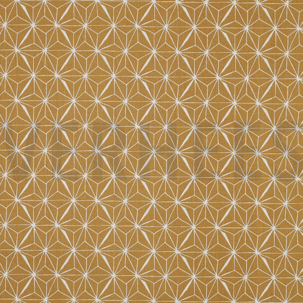 COATED COTTON ABSTRACT OCHRE