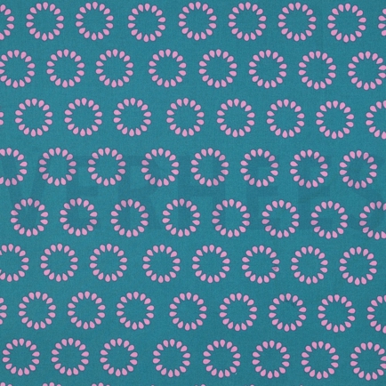 BESCHICHTETE BAUMWOLLE KREISE PETROL (hover)