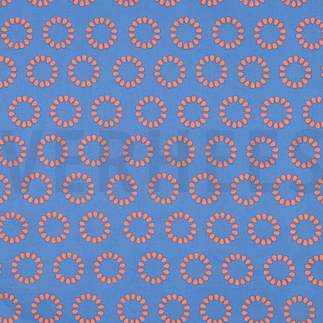 COATED COTTON CIRCLES LIGHT BLUE