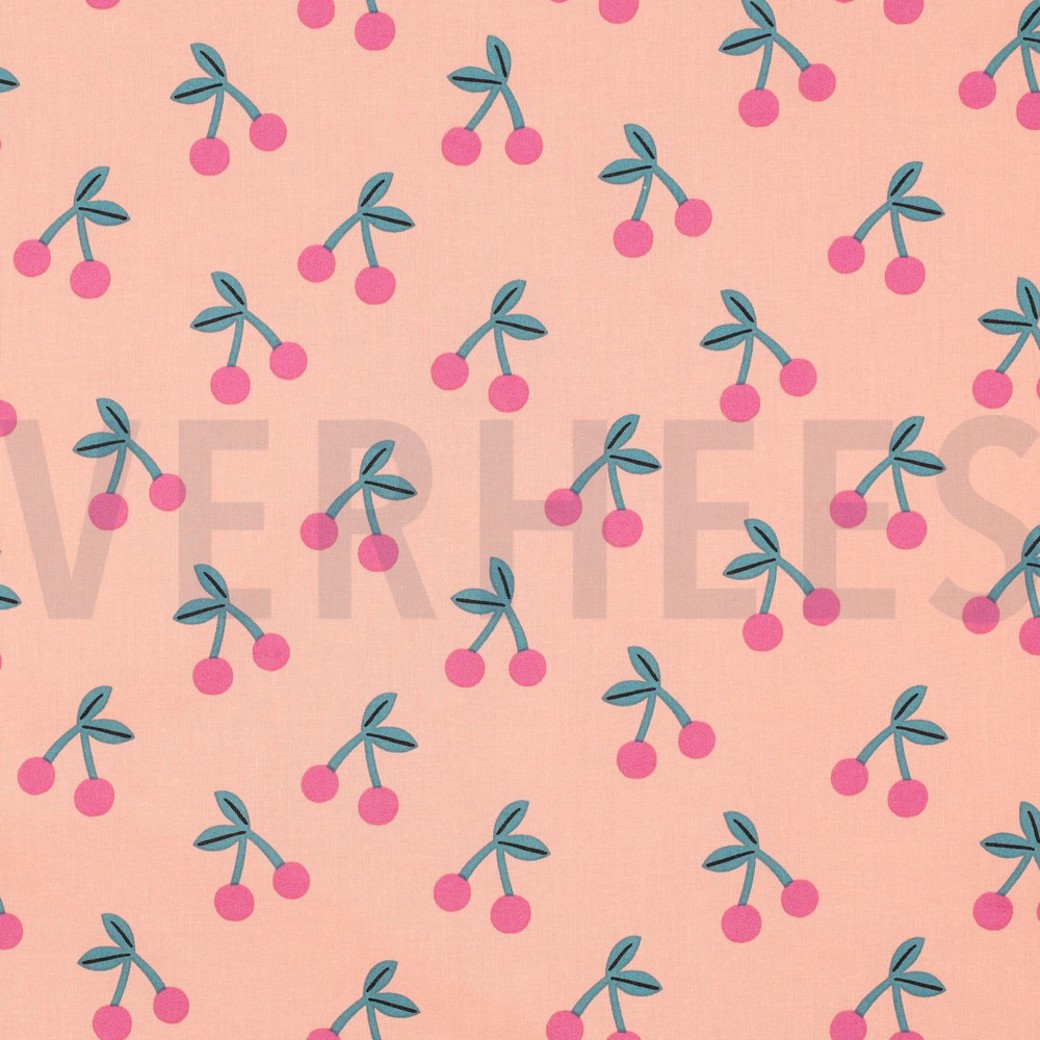 COATED COTTON CHERRIES PEACH