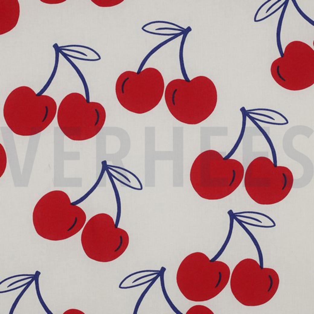 COATED COTTON CHERRIES OFF-WHITE