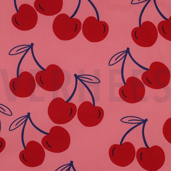 COATED COTTON CHERRIES PINK #7