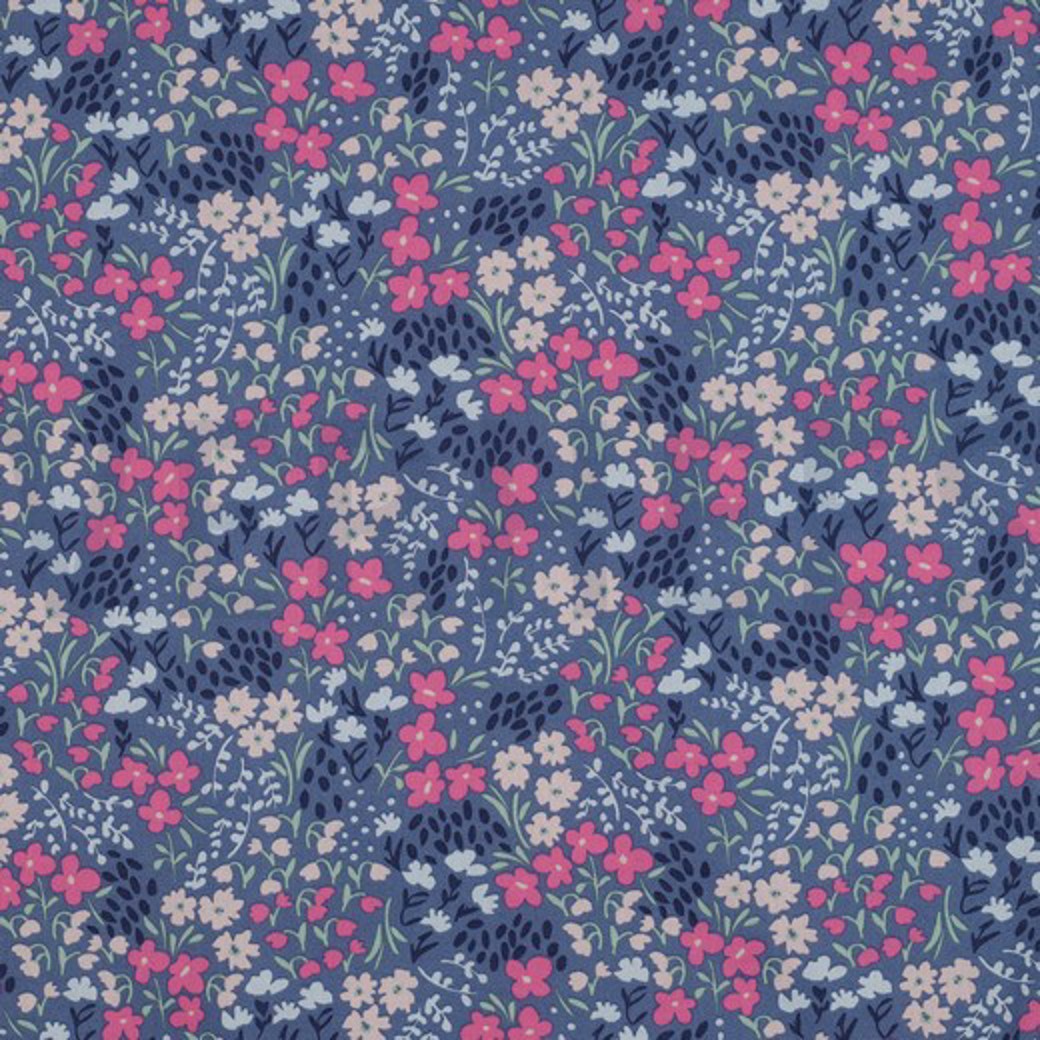 COATED COTTON FLOWERS JEANS