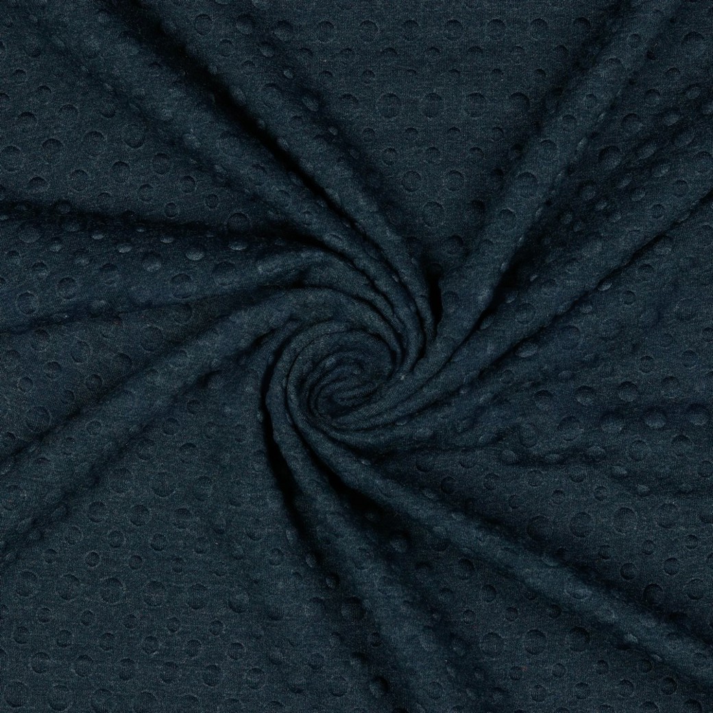 EMBOSSED FRENCH TERRY INDIGO MELANGE #2