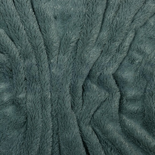 KUNSTPELZ MIT SILBER LUREX GRAU #7