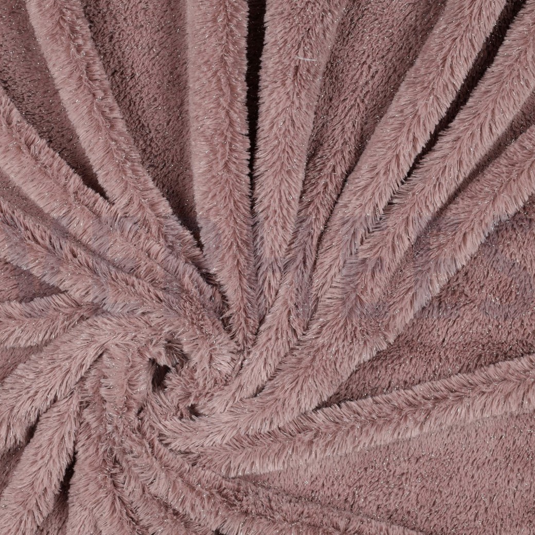 FAUX FUR WITH SILVER LUREX OLD BLUSH #2
