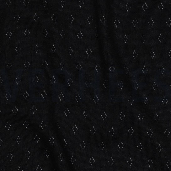 FEINSTRICKJERSEY AJOUR SCHWARZ #7