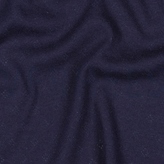 FEINSTRICKJERSEY AJOUR MARINEBLAU #7