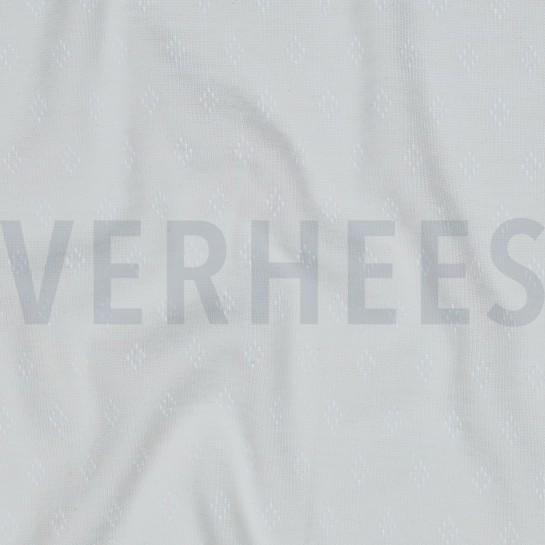 FEINSTRICKJERSEY AJOUR GEBROCHEN WEISS #7