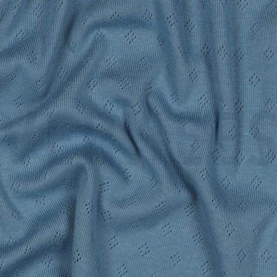 FEINSTRICKJERSEY AJOUR BLAU #7