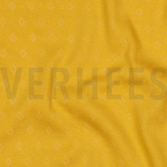 FEINSTRICKJERSEY AJOUR OCKER #7