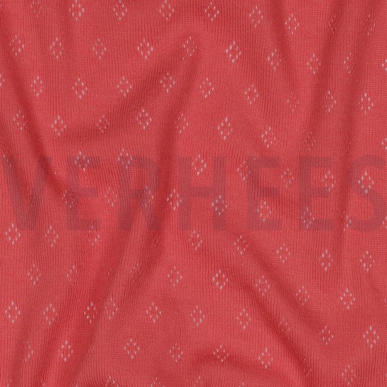 FEINSTRICKJERSEY AJOUR DUNKELROSA #7