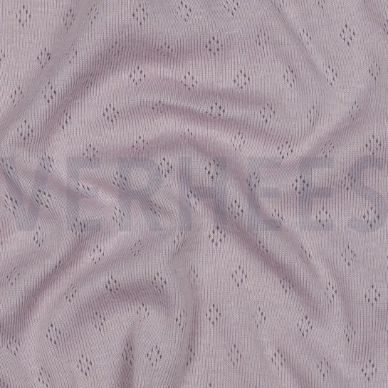 FEINSTRICKJERSEY AJOUR ALT LILA #7