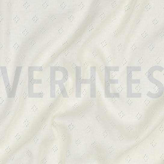 FEINSTRICKJERSEY AJOUR ECRU #7