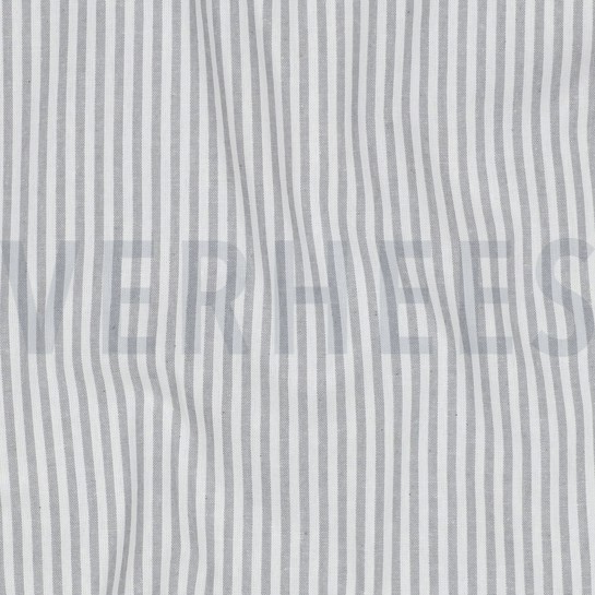 GARENGEVERFD POPLIN STREPEN 3MM GRIJS #7