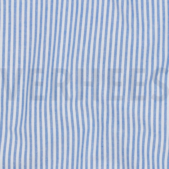 GARENGEVERFD POPLIN STREPEN 3MM HEMELSBLAUW #7