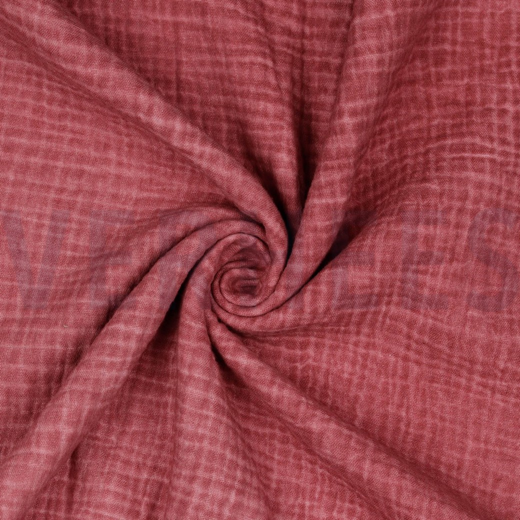 DOUBLE GAUZE STONE WASHED LIGHT ROSE #2