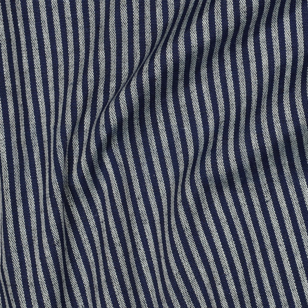 JACQUARD YARN DYED STRIPES NAVY #2