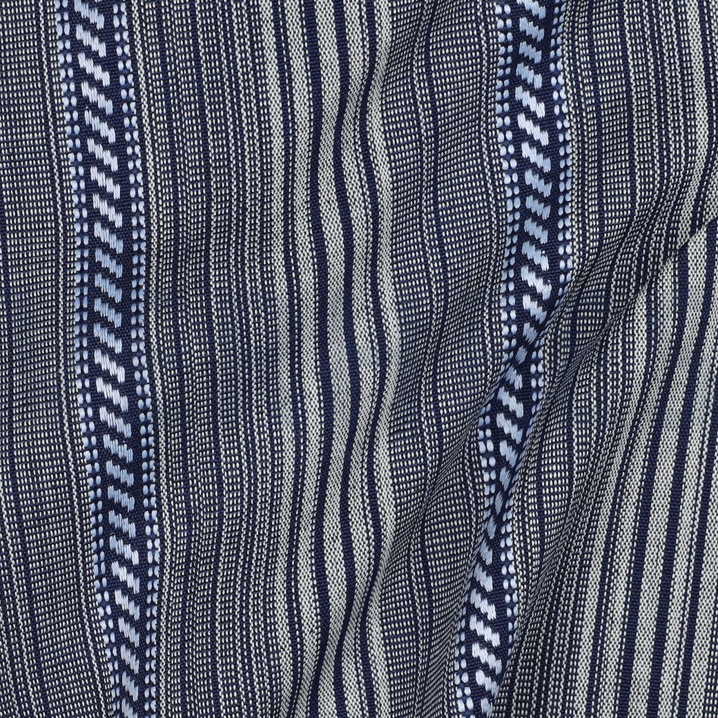 JACQUARD YARN DYED STRIPES NAVY #2