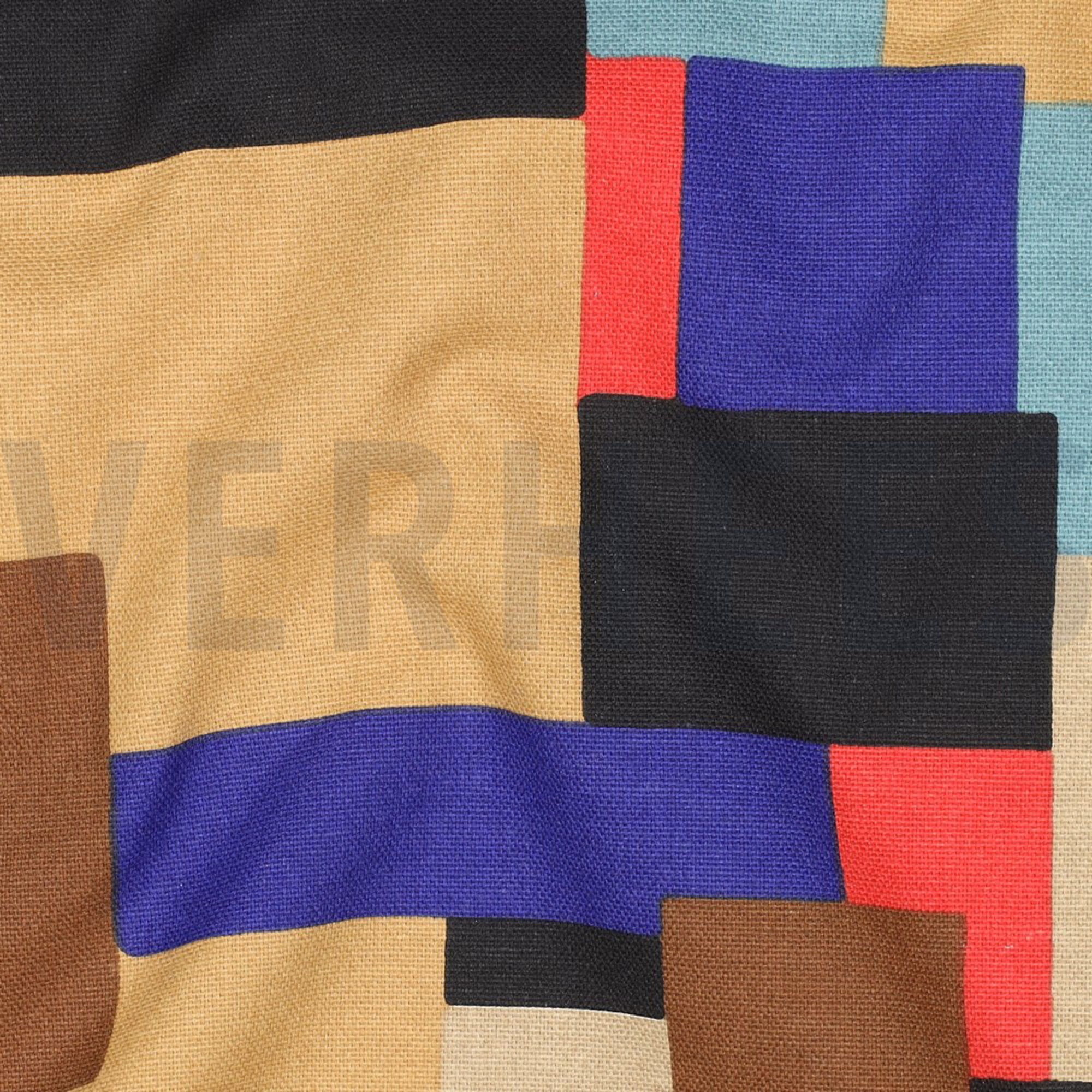 CANVAS ABSTRACT COGNAC/BLUE (high resolution) #2