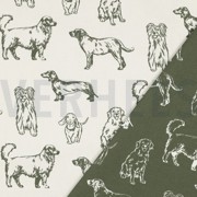 CANVAS DOGS ECRU / GREEN (thumbnail) #2