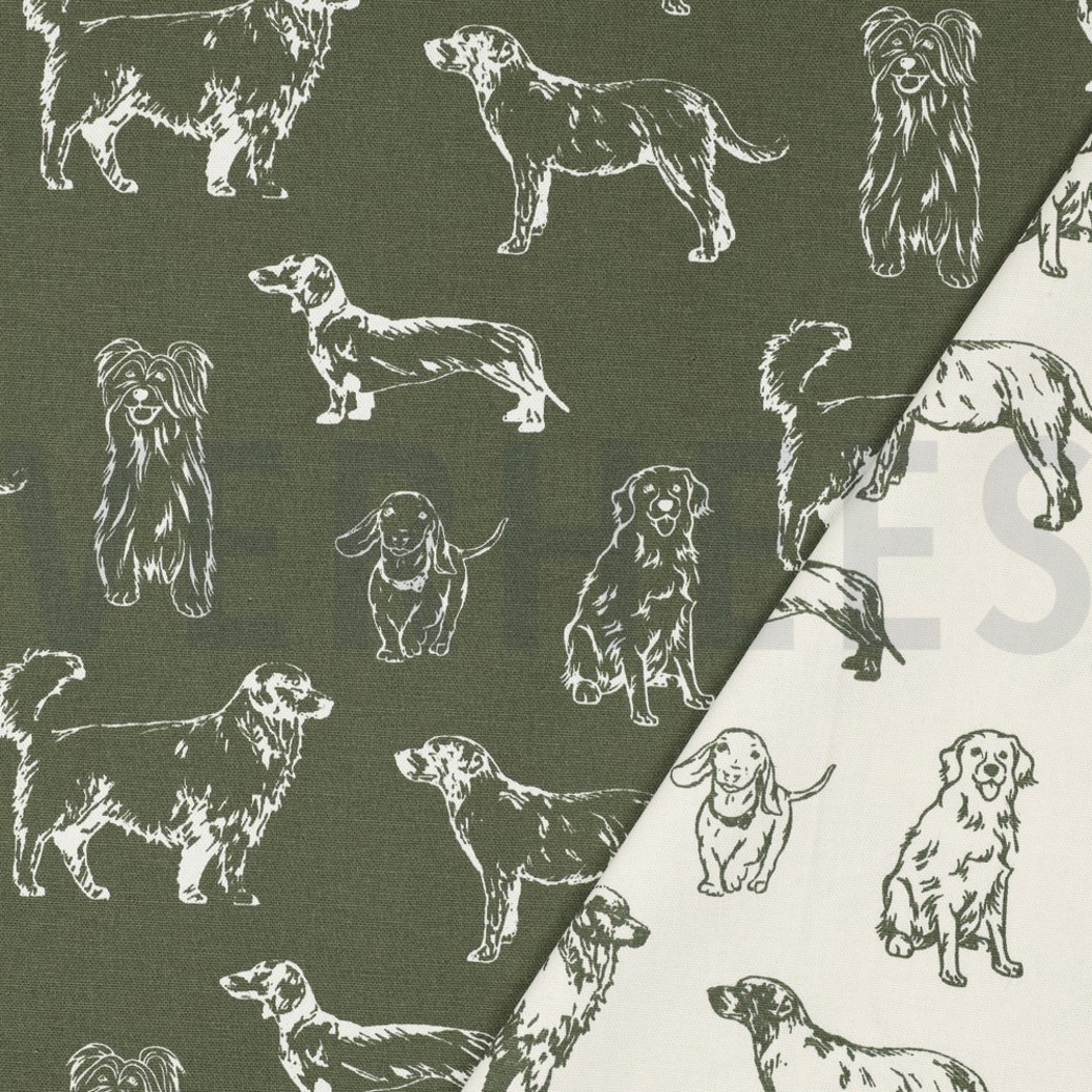 CANVAS DOGS GREEN #2