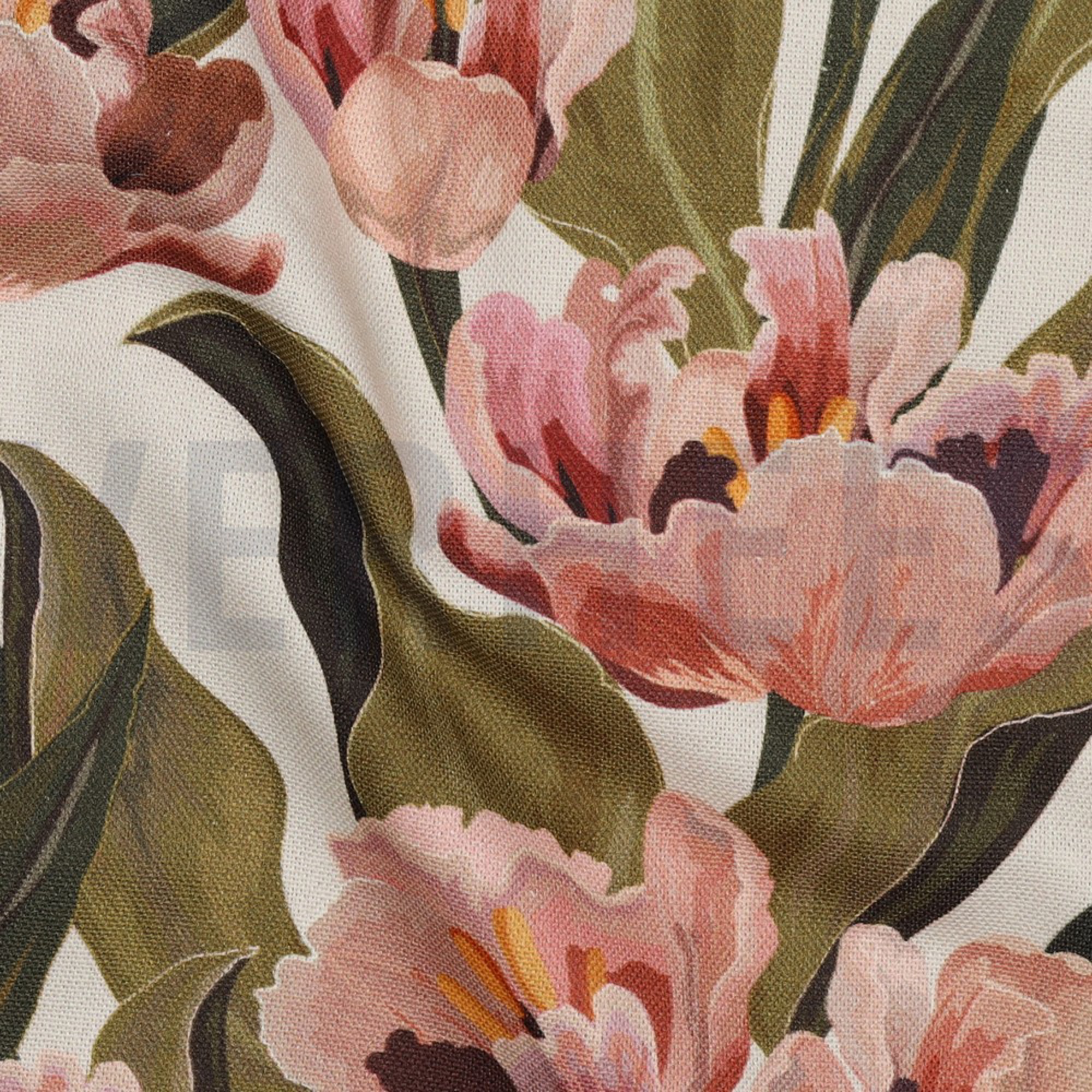 CANVAS DIGITAL FLOWERS ECRU (high resolution) #2