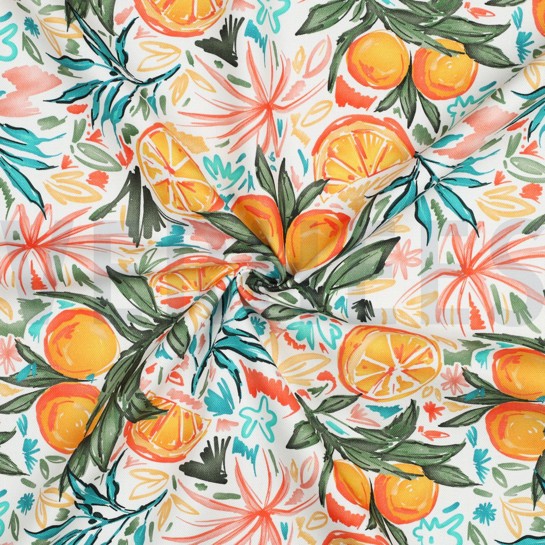 CANVAS DIGITAL ORANGEN WEISS #7