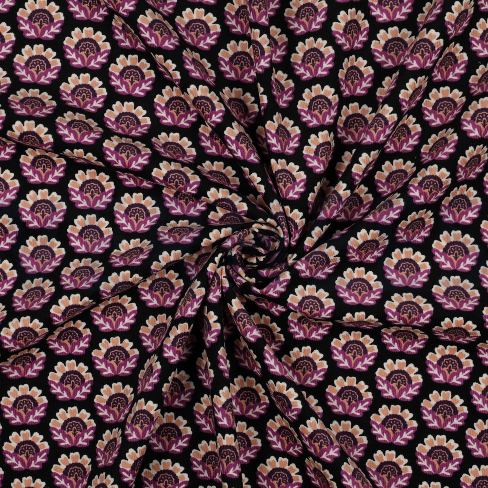 BABYCORD FLOWERS BLACK (high resolution) #2