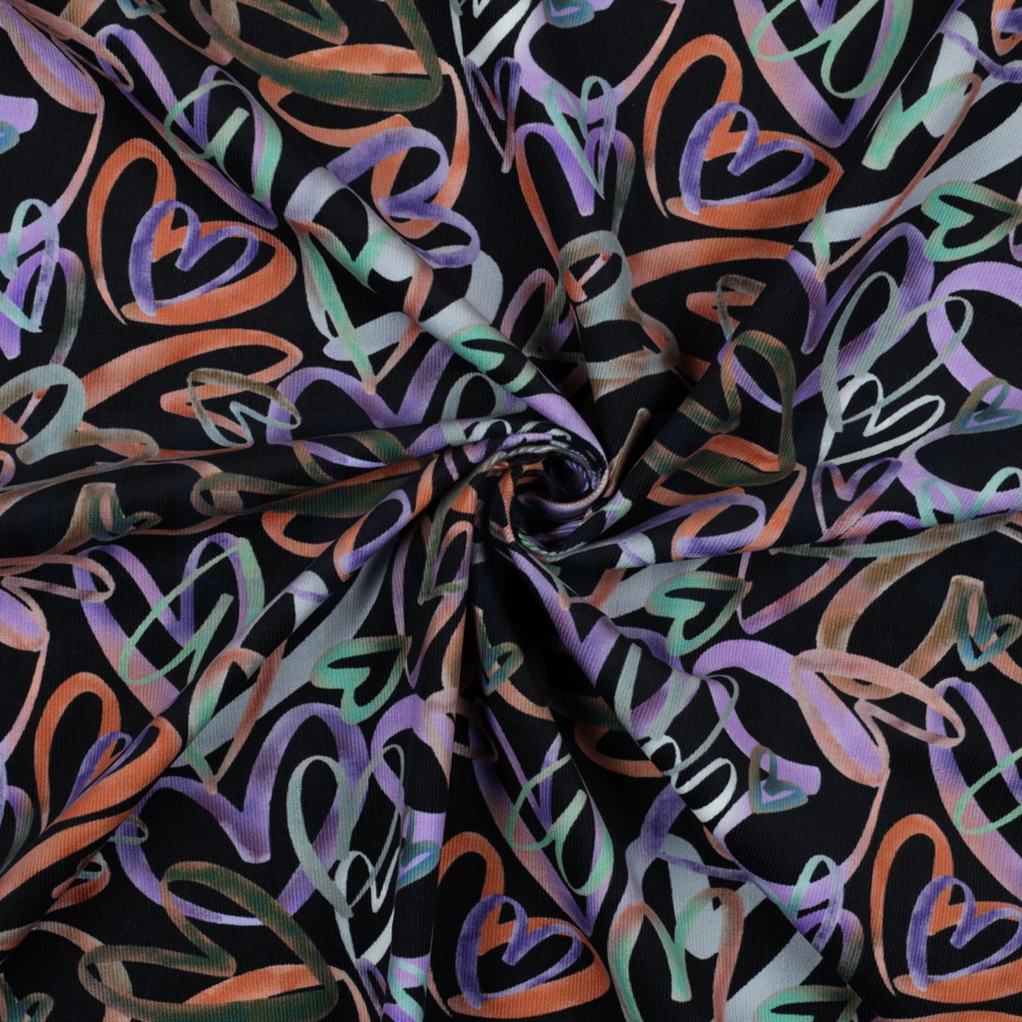 BABYCORD DIGITAL HEARTS BLACK (high resolution) #2