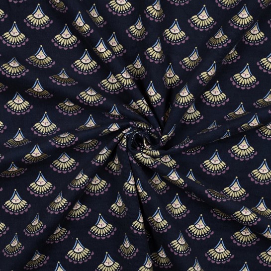 FEINCORD GLITZER BOHO MARINEBLAU #7