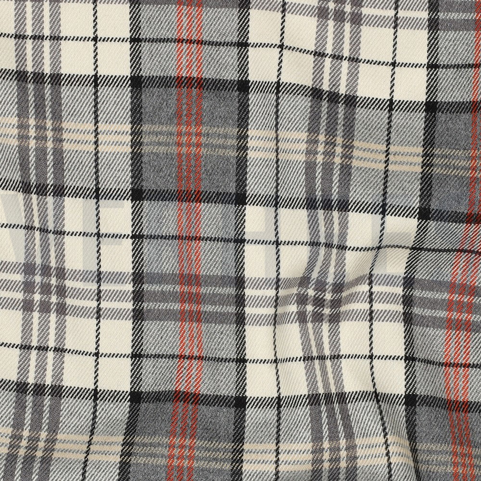TARTAN CHECK ECRU/GREY/ORANGE (high resolution) #2
