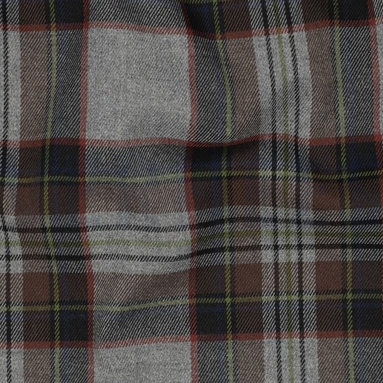 TARTAN CHECK GRIS / MARRON / CITRON VERT #7
